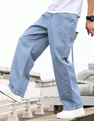 Playfeel Loose Fit Men Light Blue Jeans