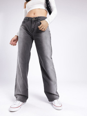 Glitchez Straight Fit Women Black Jeans