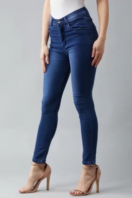 SKYGLORY Slim Women Dark Blue Jeans