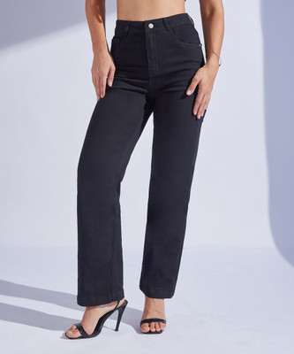 Miss Chase Straight Fit Women Black Jeans