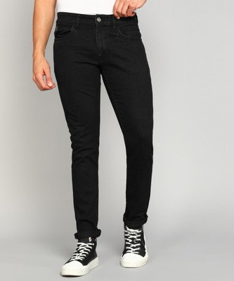 WROGN Tapered Fit Men Black Jeans