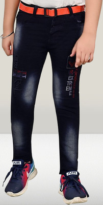 LAHSUAAK Regular Boys Dark Blue Jeans