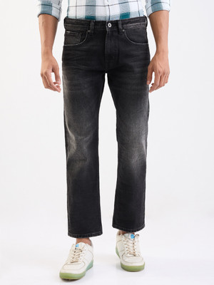 Spykar Relaxed Fit Men Black Jeans