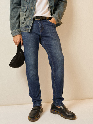 THE BEAR HOUSE Skinny Men Dark Blue Jeans
