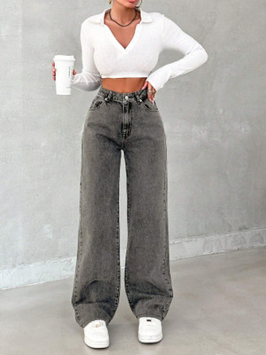 Glossia Relaxed Fit Women Grey Jeans