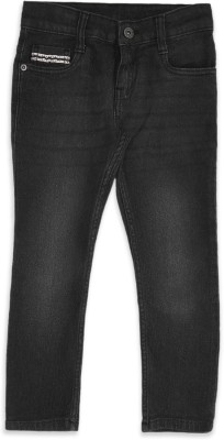 Pantaloons Junior Tapered Fit Boys Black Jeans