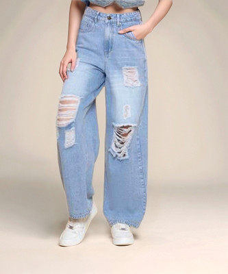 AA-HA! Loose Fit Women Blue Jeans