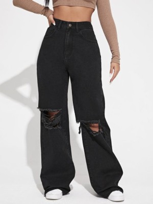 Rockwell Boot-Leg Women Black Jeans