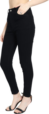 KCM FASHION Skinny Women Black Jeans