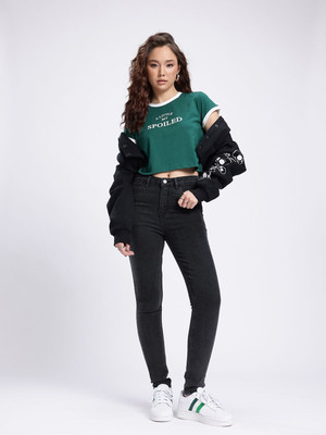 Glitchez Skinny Women Black Jeans
