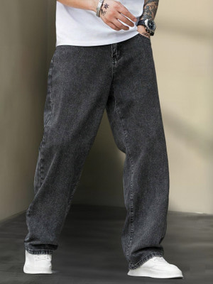 METRONAUT Loose Fit Men Dark Grey Jeans