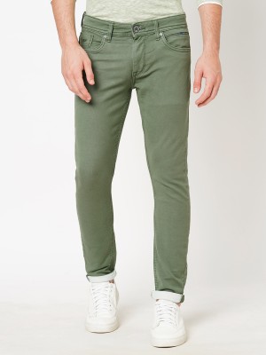 ROOKIES Tapered Fit Men Light Green Jeans