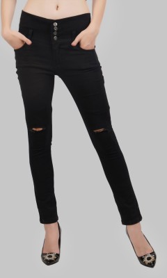 Jeancherry Slim Women Black Jeans