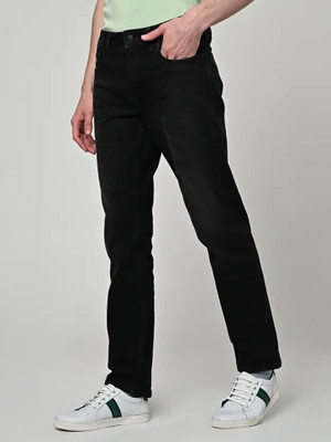 FLIECAINNER Regular Men Black Jeans