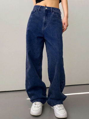 HouseOfCommon Flared Women Dark Blue Jeans