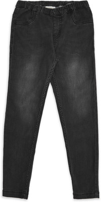 Pantaloons Junior Tapered Fit Girls Black Jeans
