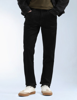 FLYING MACHINE Straight Fit Men Black Jeans