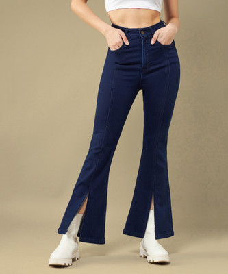 DOLCE CRUDO Boot-Leg Women Blue Jeans