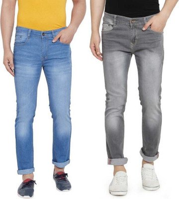 BEN MARTIN Regular Men Light Blue, Grey Jeans(Pack of 2)