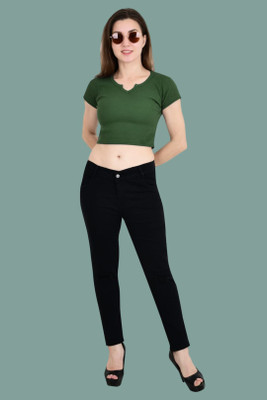 Herway Regular Women Black Jeans