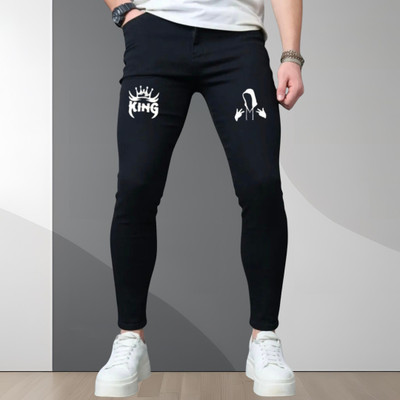 YZ CREATION Slim Men Black Jeans