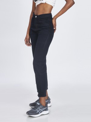 BLUEWAY THE DENIM WALK Relaxed Fit Women Black Jeans