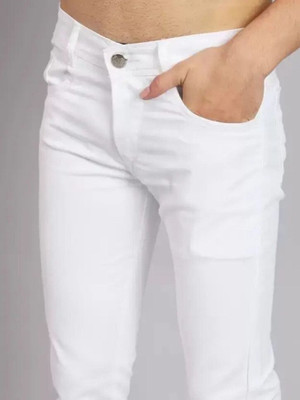 SE GENZ TRENDS Boyfriend Men White Jeans