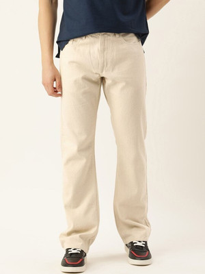 Bene Kleed Loose Fit Men Beige Jeans
