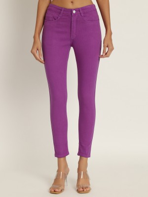 AngelFab Skinny Women Purple Jeans