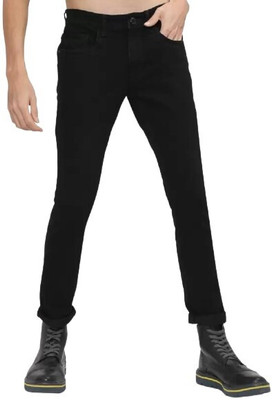 POKHINNDA Boyfriend Men Black Jeans