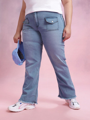 DressBerry Curve Straight Fit Women Blue Jeans