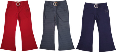 adibaba Flared Girls Multicolor Jeans(Pack of 3)