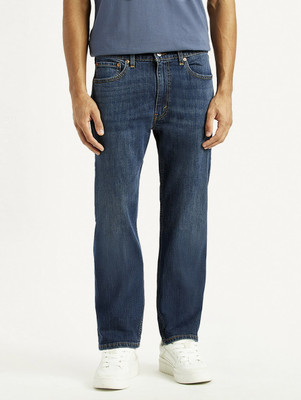 LEVI'S 505 Straight Fit Men Dark Blue Jeans