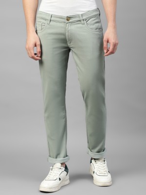 Allen Cooper Regular Men Light Green Jeans