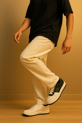 WORRING Straight Fit Men White Jeans