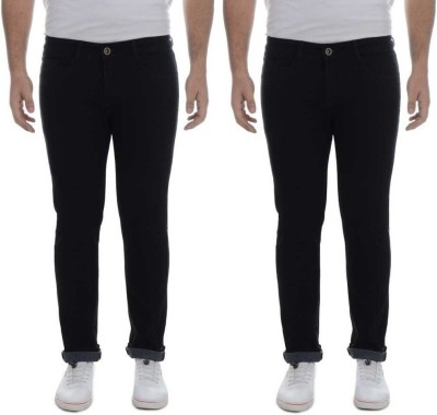 BEN MARTIN Slim Men Black Jeans(Pack of 2)