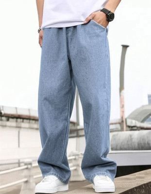 DAIME Loose Fit Men Light Blue Jeans
