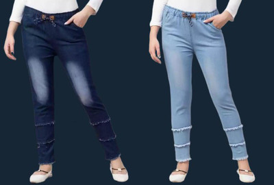 GLAMHOOD Jogger Fit Women Blue Jeans(Pack of 2)