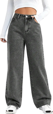 Herway Relaxed Fit Women Dark Grey Jeans