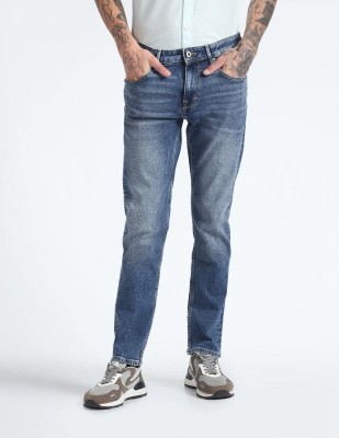 FLYING MACHINE Tapered Fit Men Dark Blue Jeans