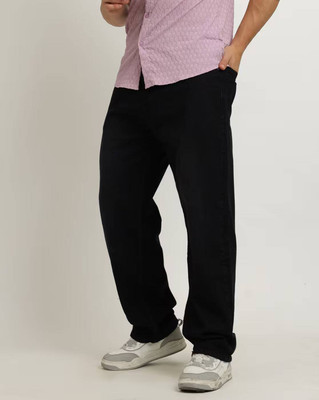 HEADSTER Straight Fit Men Black Jeans