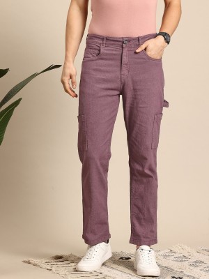 Mast & Harbour Straight Fit Men Purple Jeans