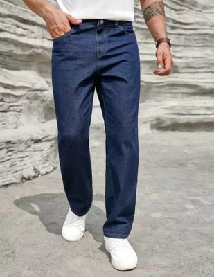 Playfeel Straight Fit Men Dark Blue Jeans