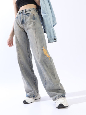 High Star Loose Fit Women Blue Jeans