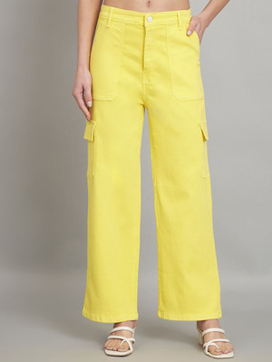 AngelFab Regular Women Yellow Jeans