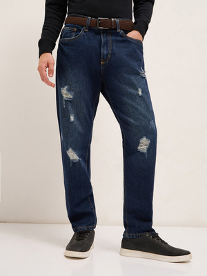 THE BEAR HOUSE Relaxed Fit Men Dark Blue Jeans