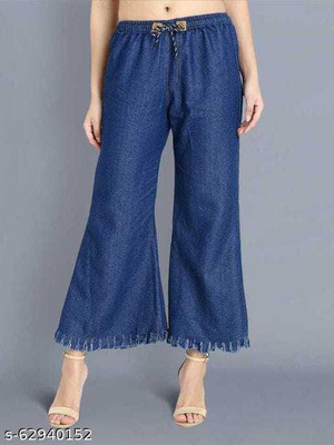 PrathnaCreation Regular Women Dark Blue Jeans