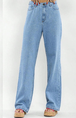 NUCLOTHS Flared Women Light Blue Jeans