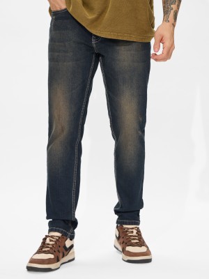 The Souled Store Straight Fit Men Blue Jeans