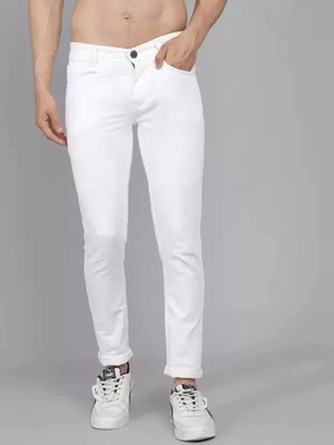 SE GENZ TRENDS Boyfriend Men White Jeans